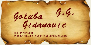 Goluba Gidanović vizit kartica